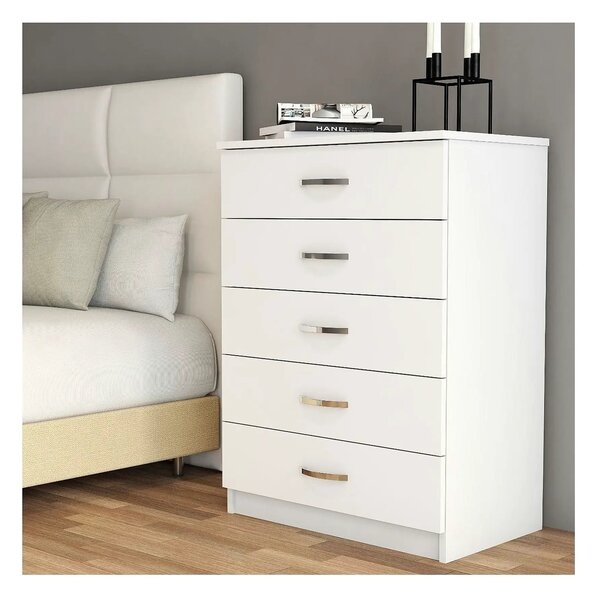 Comoda 616TNM1507, alb, PAL melaminat, 72x45x98 cm