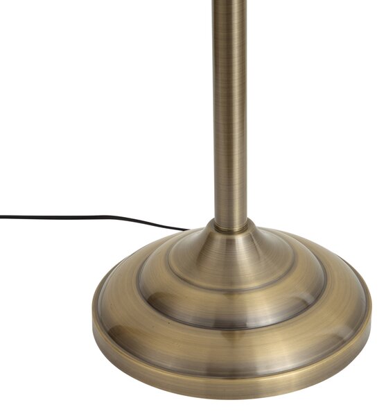Lampă clasică de podea bronz cu sticlă opal - Katarina