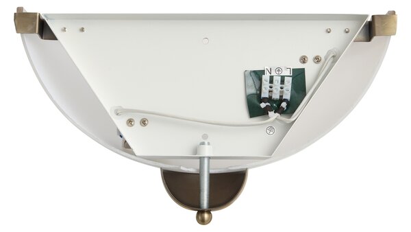 Lampă clasică de perete bronz cu sticlă opal - Katarina
