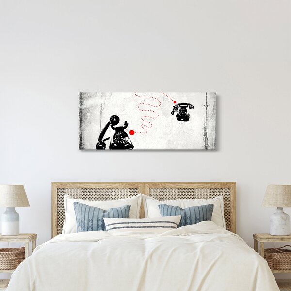 Tablou - Desen de telefon în stilul lui Banksy (120x50 cm)