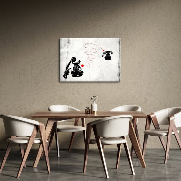 Tablou - Desen de telefon în stilul lui Banksy (70x50 cm)