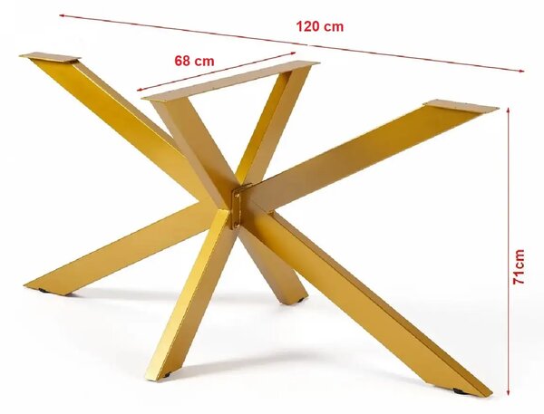 Picior masa metal, Homs , Gold,120x68x71 cm