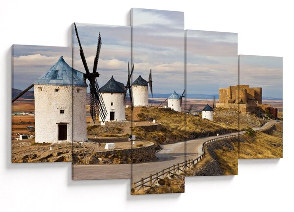 Tablou - Morile de vânt din Consuegra, Spania (150x105 cm)