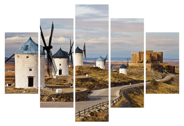 Tablou - Morile de vânt din Consuegra, Spania (150x105 cm)