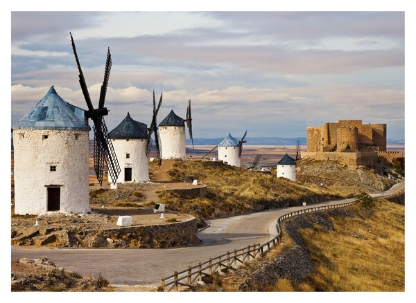 Tablou - Morile de vânt din Consuegra, Spania (70x50 cm)