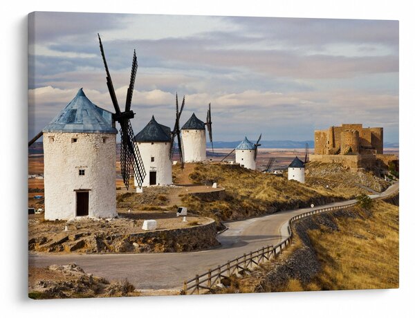 Tablou - Morile de vânt din Consuegra, Spania (70x50 cm)