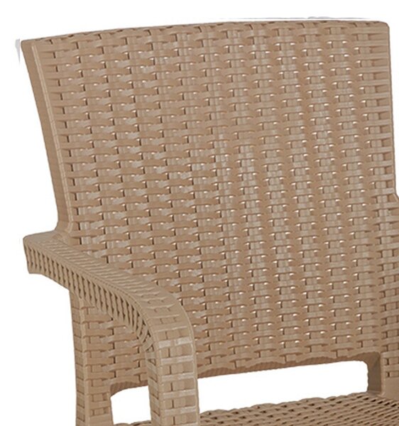Scaun exterior Halcyon plastic culoare cappuccino