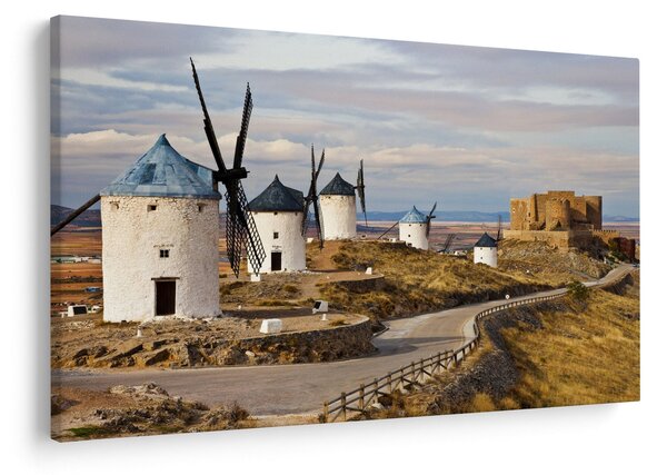 Tablou - Morile de vânt din Consuegra, Spania (90x60 cm)