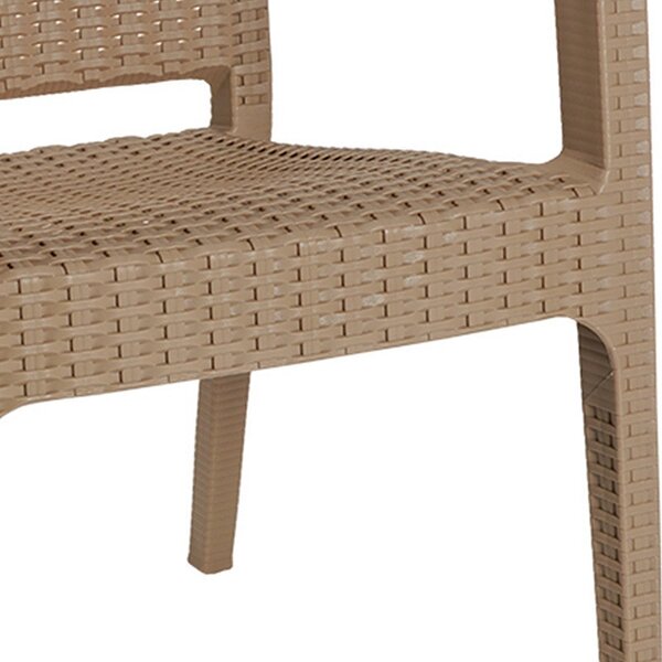 Scaun exterior Halcyon plastic culoare cappuccino