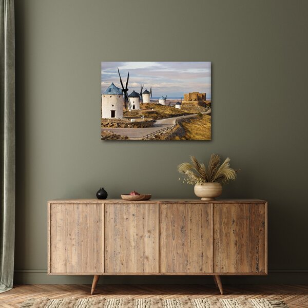 Tablou - Morile de vânt din Consuegra, Spania (70x50 cm)