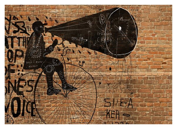 Tablou - Barbat cu biciclete stil Bansky (70x50 cm)