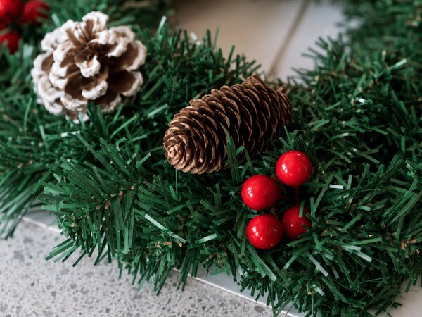Coronita de Advent pentru usa COSY GLOW 50 cm cu iluminare LED