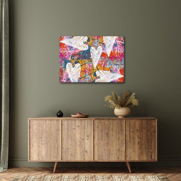 Tablou - Inima pe un fundal abstract (70x50 cm)