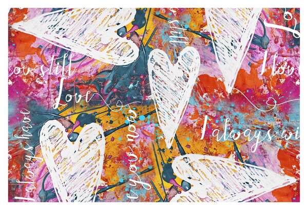 Tablou - Inima pe un fundal abstract (90x60 cm)
