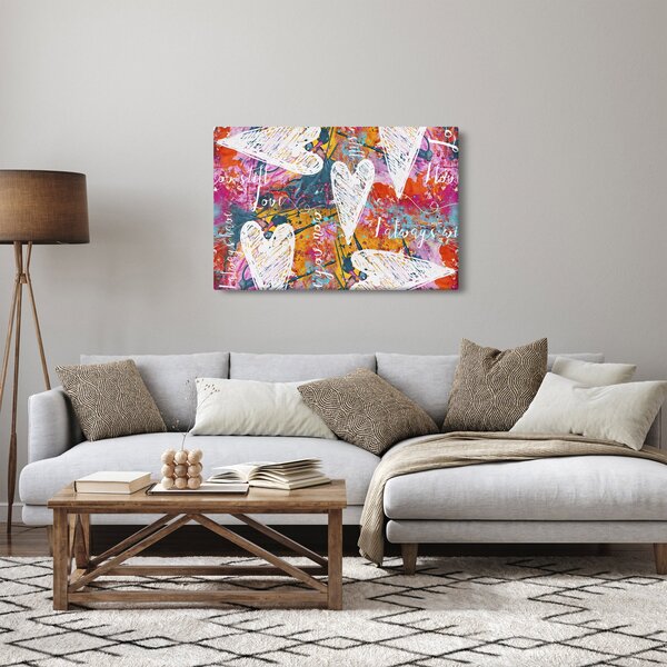 Tablou - Inima pe un fundal abstract (90x60 cm)