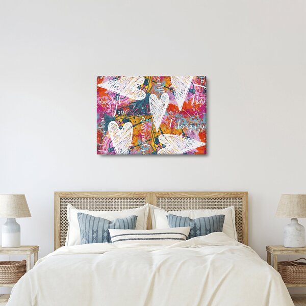 Tablou - Inima pe un fundal abstract (70x50 cm)
