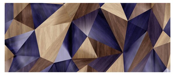 Tablou - 3D triunghiuri de lemn (120x50 cm)