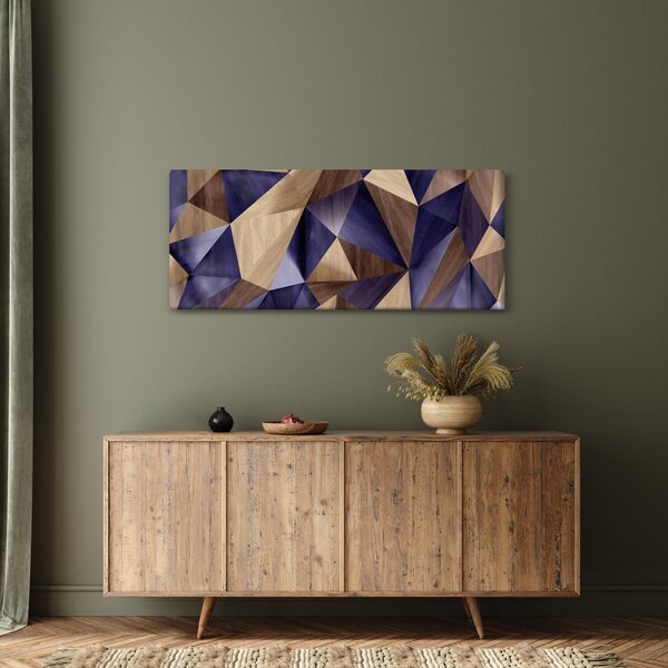 Tablou - 3D triunghiuri de lemn (120x50 cm)