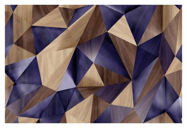 Tablou - 3D triunghiuri de lemn (90x60 cm)