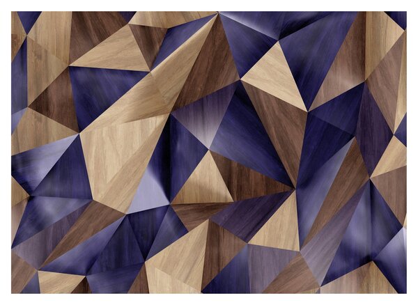 Tablou - 3D triunghiuri de lemn (70x50 cm)
