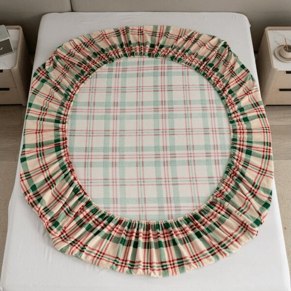 Cearsaf Cocolino microplus cu elastic WINTER PLAID 90x200 cm colorat