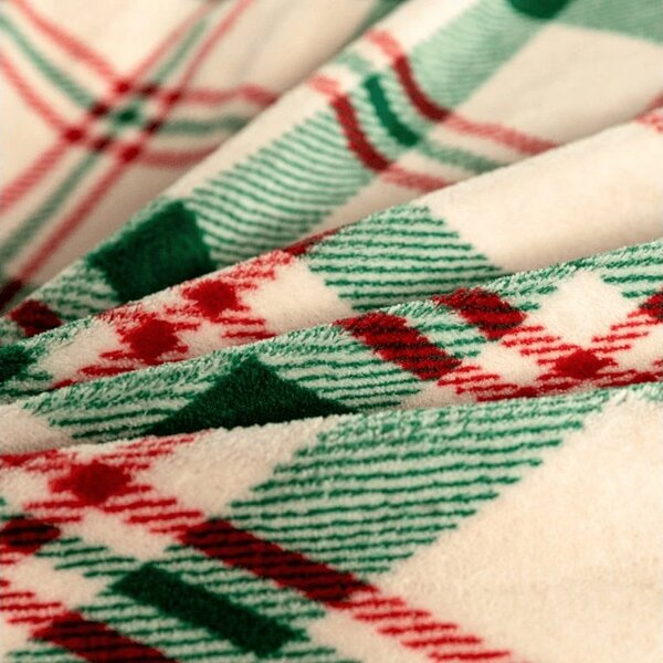 Cearsaf Cocolino microplus cu elastic WINTER PLAID 90x200 cm colorat