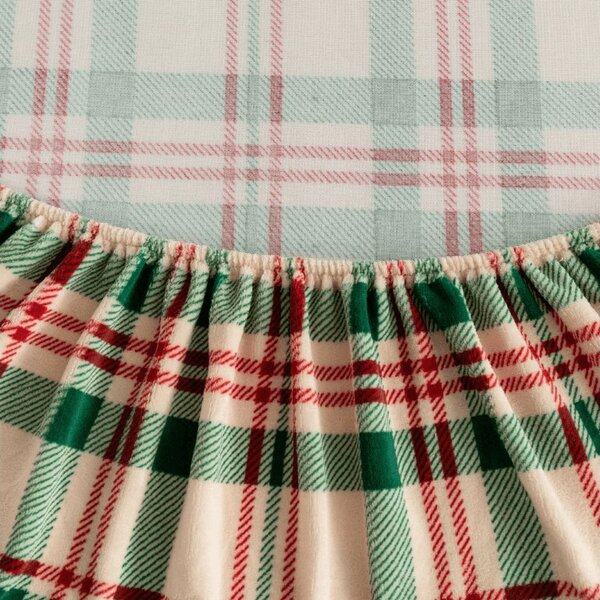 Cearsaf Cocolino microplus cu elastic WINTER PLAID 90x200 cm colorat