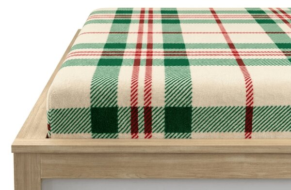 Cearsaf Cocolino microplus cu elastic WINTER PLAID 90x200 cm colorat