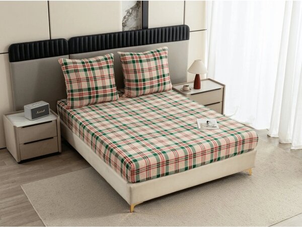 Cearsaf Cocolino microplus cu elastic WINTER PLAID 90x200 cm colorat