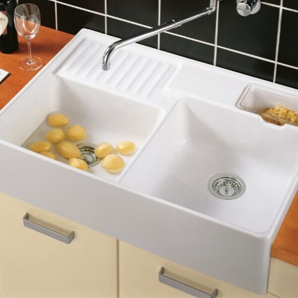 Villeroy & Boch Double-Bowl chiuveta din ceramica 89.5x63 cm alb 632391R1