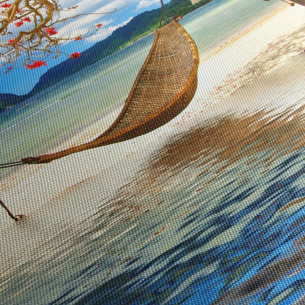 Tablou - Relax la plajă (cu ceas) (90x30 cm)