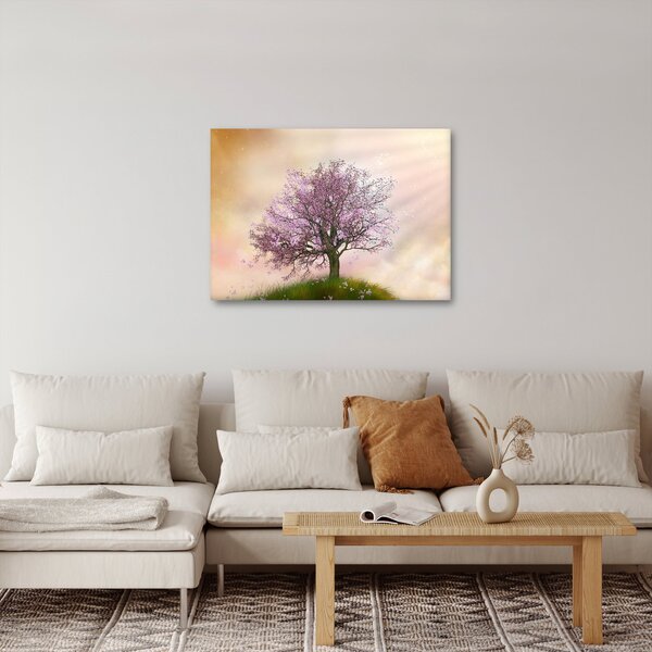 Tablou - Copacul înflorit în deal (70x50 cm)