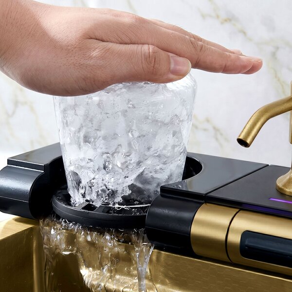 Rea, Chiuvetă multifuncțională din oțel 10 în 1 REA Alonzo Brush Gold, ZLE-06419