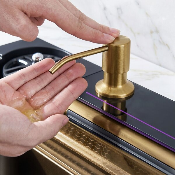 Rea, Chiuvetă multifuncțională din oțel 10 în 1 REA Alonzo Brush Gold, ZLE-06419
