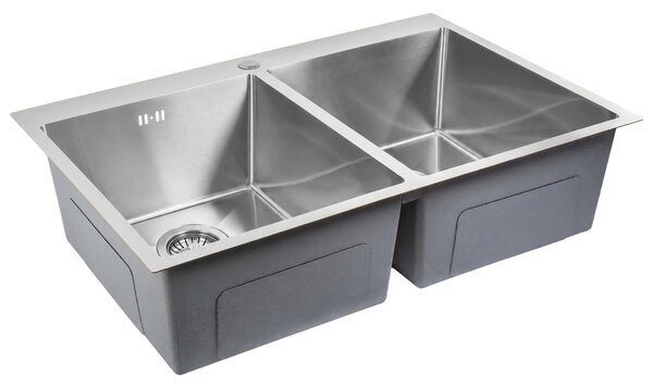 Chiuvetă Rea Joel, din oțel inoxidabil cu 1 compartiment, 830x550x225 mm, oțel periat, ZLE-06413