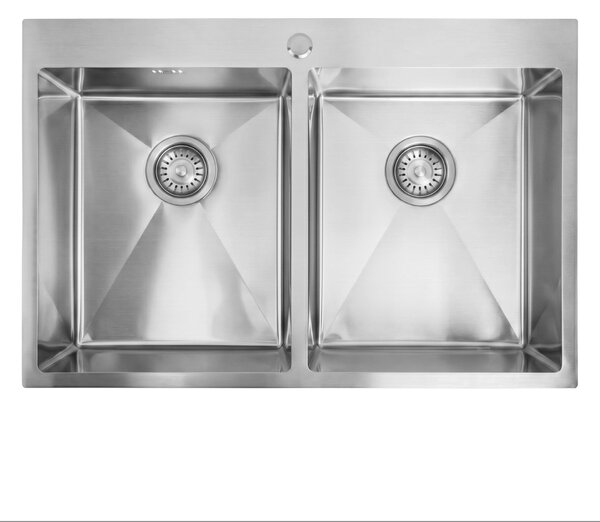 Chiuvetă Rea Joel, din oțel inoxidabil cu 1 compartiment, 830x550x225 mm, oțel periat, ZLE-06413