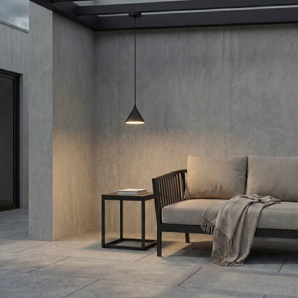 Lămpi de exterior Lindby, Soran, Negru, Metal, Modern