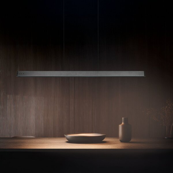 Trio Lighting Lampă suspendată LED Donegal, negru, lungime 150 cm, CCT, reglabil, Negru, Camera de zi / sufragerie, Metal, Modern