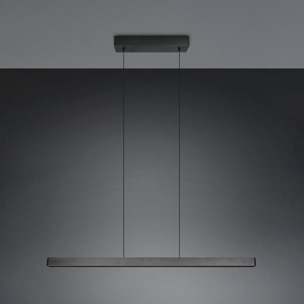 Trio Lighting Lampă suspendată LED Donegal, negru, lungime 150 cm, CCT, reglabil, Negru, Camera de zi / sufragerie, Metal, Modern