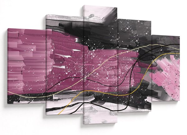 Tablou - Abstracție roz-roșu (150x105 cm)