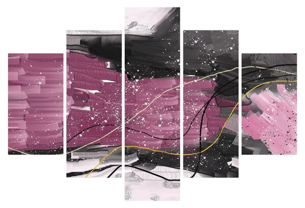 Tablou - Abstracție roz-roșu (150x105 cm)