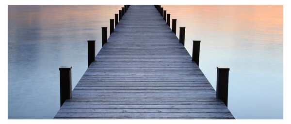 Tablou - Ponton de la Lacul Starnberger, Bavaria, Germania (120x50 cm)
