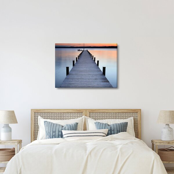Tablou - Ponton de la Lacul Starnberger, Bavaria, Germania (70x50 cm)