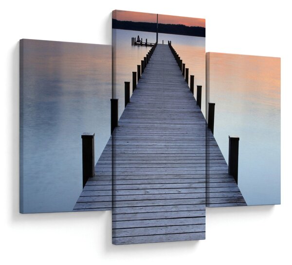 Tablou - Ponton de la Lacul Starnberger, Bavaria, Germania (90x60 cm)