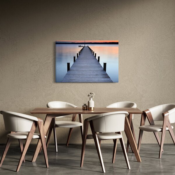 Tablou - Ponton de la Lacul Starnberger, Bavaria, Germania (90x60 cm)