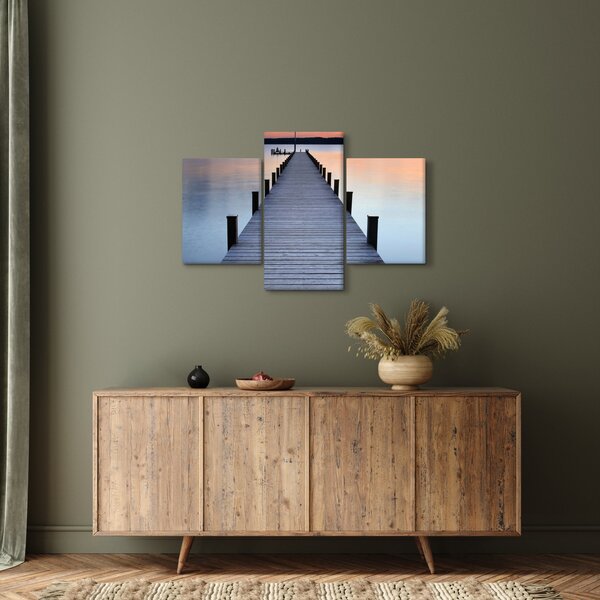 Tablou - Ponton de la Lacul Starnberger, Bavaria, Germania (90x60 cm)