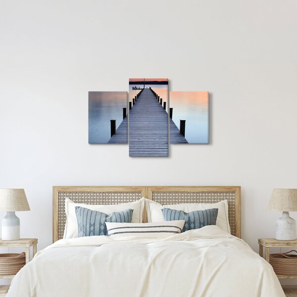 Tablou - Ponton de la Lacul Starnberger, Bavaria, Germania (90x60 cm)