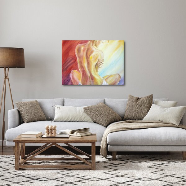 Tablou - Imaginea unei femei care se odihnește, pictură în ulei (70x50 cm)