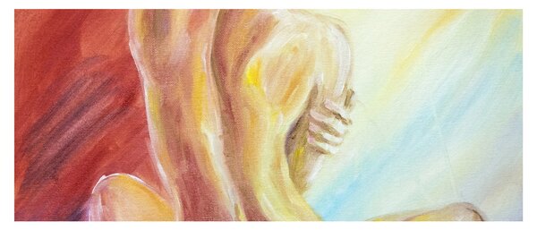 Tablou - Imaginea unei femei care se odihnește, pictură în ulei (120x50 cm)