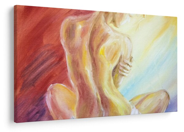 Tablou - Imaginea unei femei care se odihnește, pictură în ulei (90x60 cm)